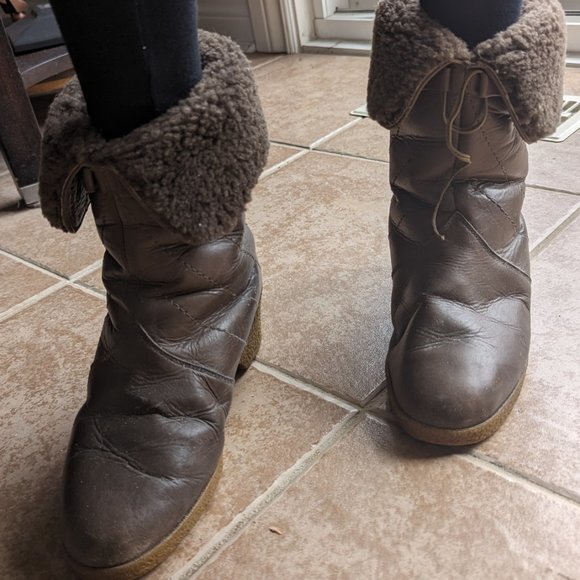 Ara Leather and Sheep Wool Booties - Picture 2 of 6